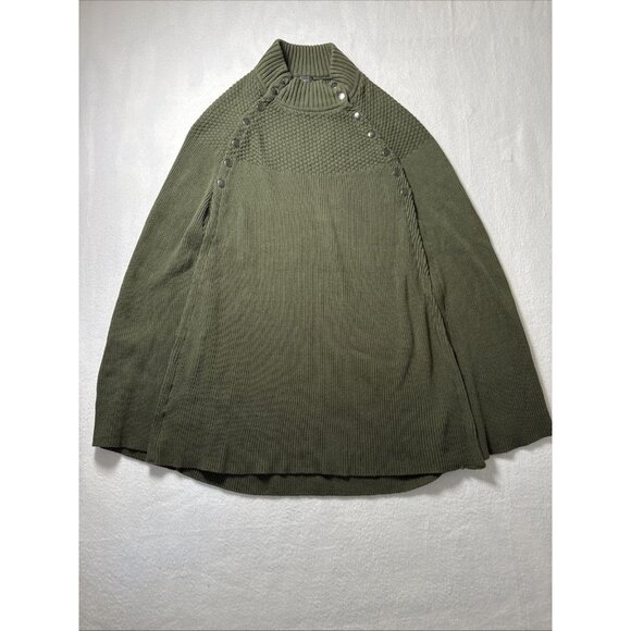 G.I.L.I. got it love it Womens Size Sweater Sz 2XL Cape Poncho Buttons Green - Picture 3 of 13